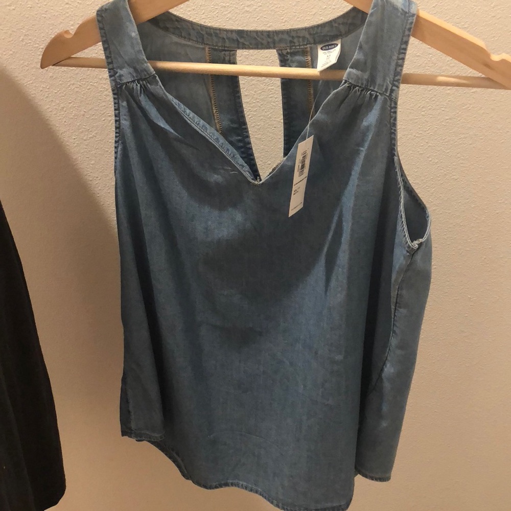 XS denim tank old navy
